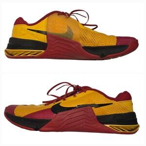 Nike Metcon 7 By You Custom Sneakers Training Shoes Women's 9.5 Yellow Red
